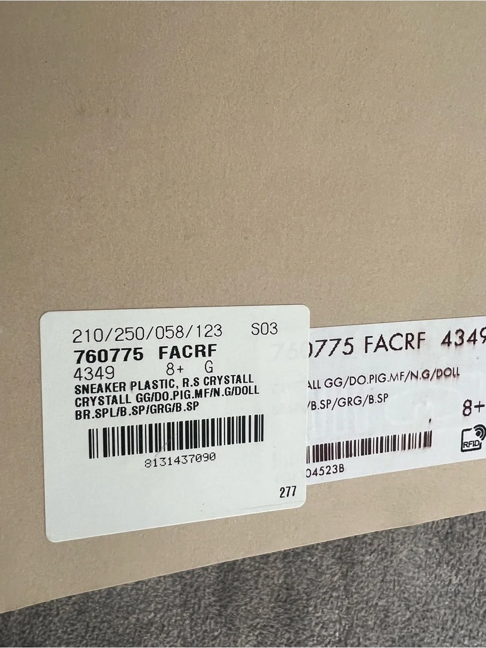 Gucci Ace GG Crystal Canvas Blue Mens - Picture 2 of 3